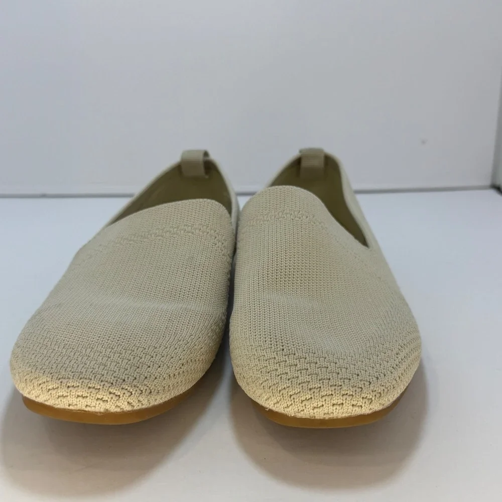 Dream Pairs Women Knit Loafers Beige Pointed Toe Flats SDLS2202W Size 7